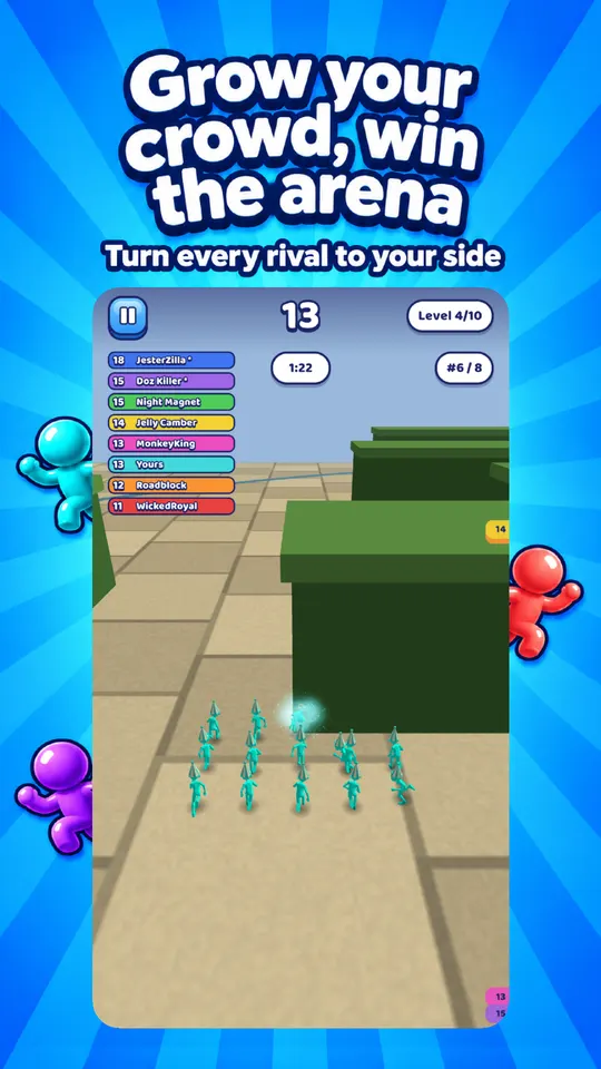 لقطة من لعبة Crowd Wars في Codeator Arcade