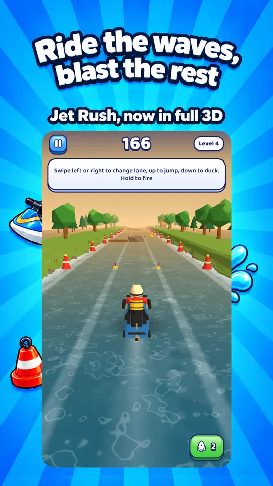 لقطة من لعبة Jet Rush في Codeator Arcade